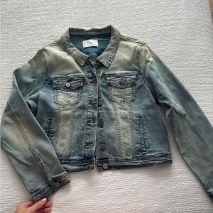 KanCan Light Blue Distressed Denim Jacket